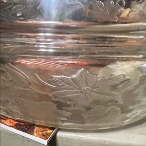 Vintage Clear Glass Casserole Dish with Lid